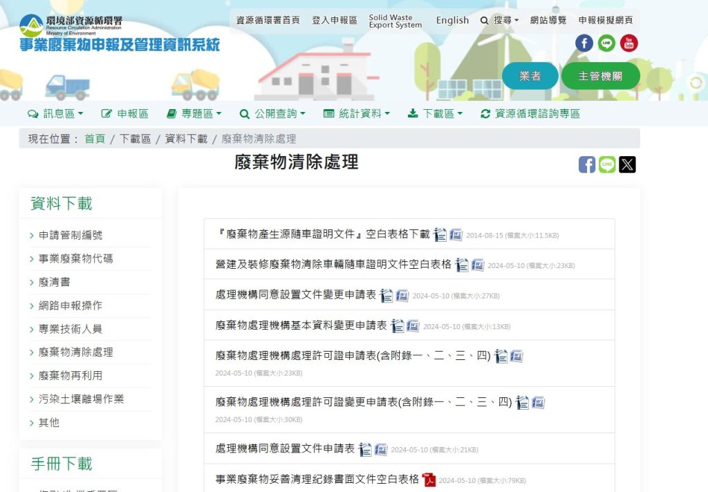 廢棄物清除處理相關文書作業